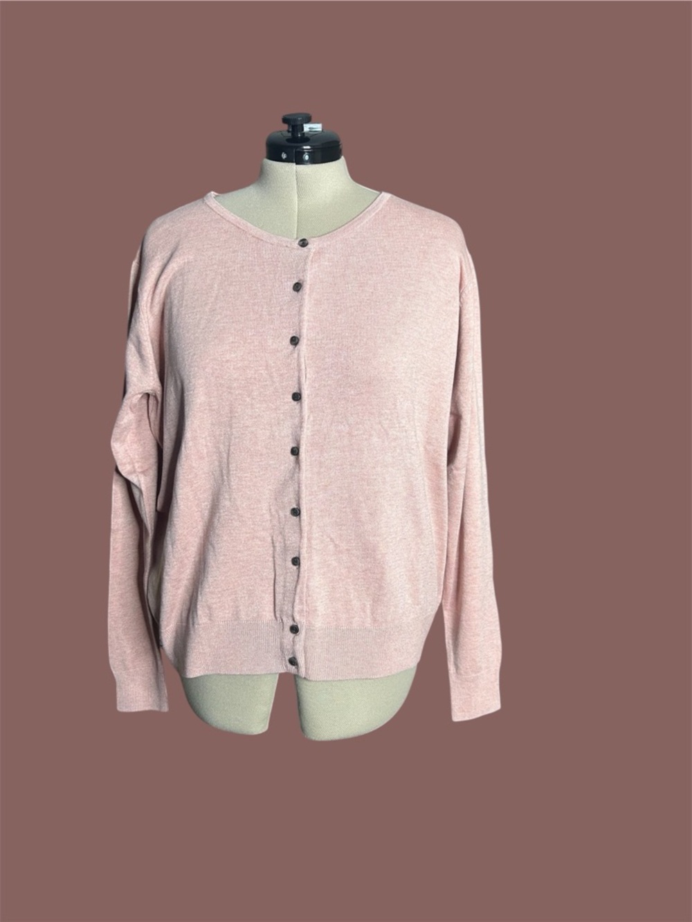 H&M Light Pink Button-Up Knit Cardigan